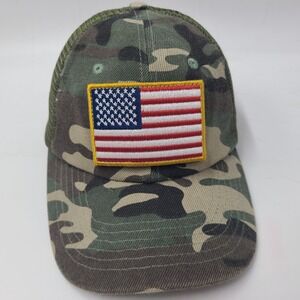American Flag Patch Hat Snapback Trucker Mesh Antourage Camo Green Hunt USA Men